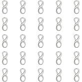 UNICRAFTALE 18K Gold Plated Infinity Charm Bulk Infinity Pendant Mini Stainless Steel Connector Link for Jewelry Making DIY Necklace Bracelet
