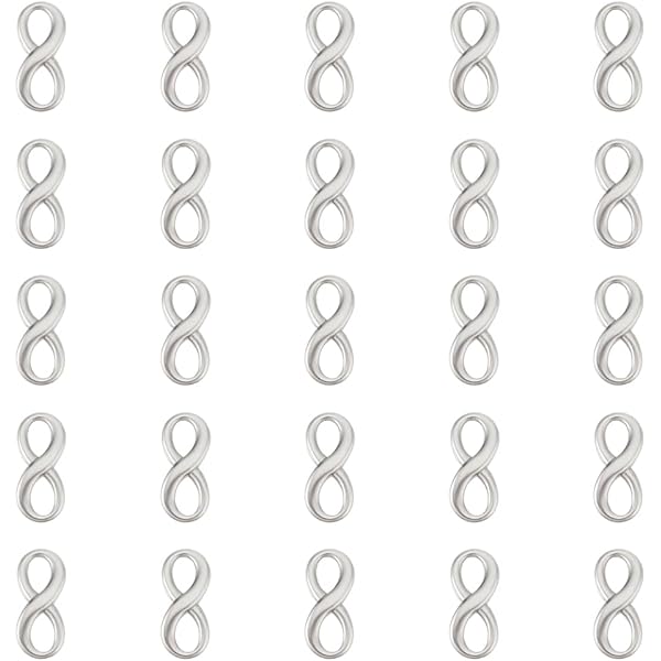 Sterling Silver Infinity Symbol Charm - Tiny .925 Silver Pendant With Split Ring For Bracelets & Necklaces