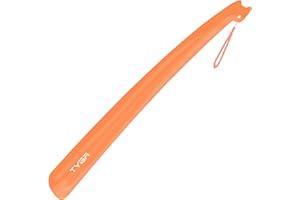 TYGA STORE TYGA Shoe Horn Long Handled 17in 43cm Long Plastic Shoehorn for Men, Women, Senior Comfort Grip Shoe Horn Flexible Snap-Proof