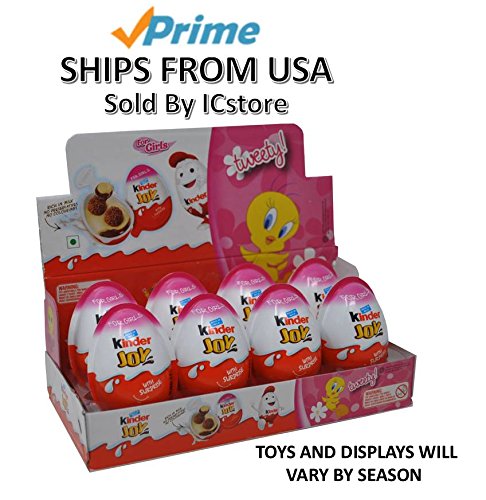 Kinder Joy With Surprise Inside (Boy Or Girl)- Sold by ICSTORE (Girl Display w/ 8 Eggs)