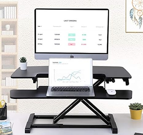 Abox Sitz Steh Schreibtisch Aufsatz Fur Burotisch Computertisch Stehtisch Schreibtisch Erhohung Schwarz Amazon De Kuche Haushalt