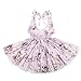 Flofallzique Vintage Purple Flower Girls Dress Princess Dress Costumes Birthday Party Dress for Kids