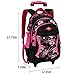 COOFIT Rolling Backpack Cute School Backpack Kids Backpack With Wheels Black