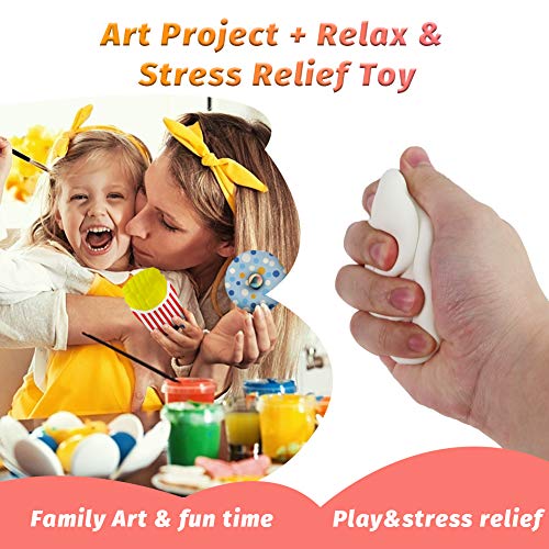 LovesTown Squishy Making Kit,6 Pcs DIY Squishies Slow Rising Jumbo Food DIY Dessert Toy Paint Your Own Squishies for Birthday Gifts