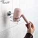 TAPCET Hair Dryer Holder, Wall Mounted Hair Dryer Rack Stainless Steel Blow Dryer Rack Dryer Hanging Rack, Space Organizer for Bathroom/Bedroom/Washroom/Barbershop, Chrome and Silver