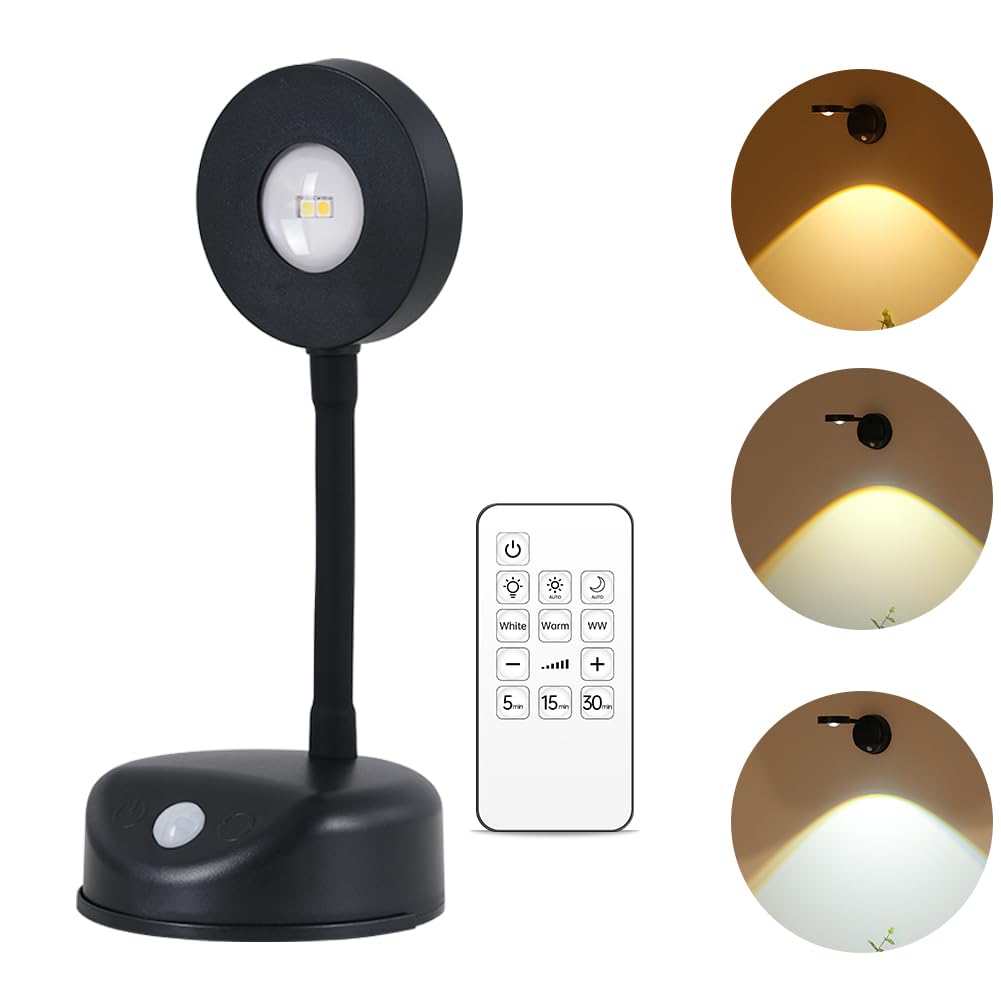 Vicloon Battery Operated Picture Light Rechargeable,Wireless Picture Light for Wall with Remote,Dimmable 3 Colors,Memory & Timer Functions,Art Display Spot Lights for Pictures Art Portrait Wall Decor