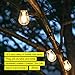 Brightech Ambience Pro - Waterproof Solar LED Outdoor String Lights - Hanging 2W Vintage Edison Filament Bulbs - 27 Ft - Create Market Ambience On Your Deck, Pergola