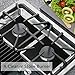 Stove Burnner Protector Covers - 0.3mm Upgraded Gas Range Protectors, FDA Free, Reusable, Cuttable, Easy to Clean-up, Non-Stick and Dishwasher Safe(8 Pack)