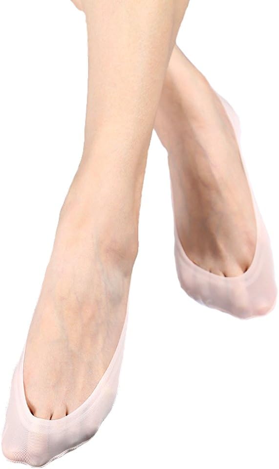 Welltogther Women's Low Cut Casual Ice Silk No Show Socks 3 Pack Non Slip Boat Liner