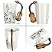 Musical Instrument Notes Coffee Mug With Violin Shaped Unique Handle Fashion Tea Milk Ceramic Porcelain Cup 300ml