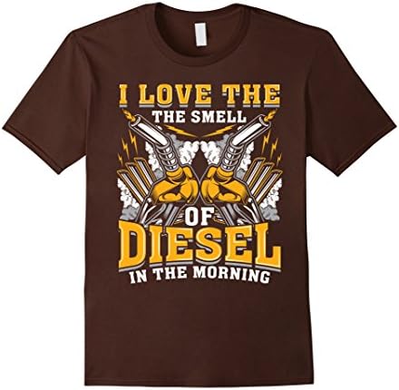 Men's I Love The Smell Of Diesel In The Morning - Mechanic Shirt XL Brown