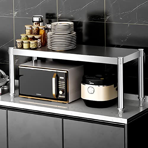 Generic Stainless steel kitchen counter top microwave oven shelf rack