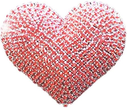 BESPORTBLE Car Diffuser Vent Clip Crystal Heart Car Fragrance Aromatherapy Essential Oil Air Freshener Car Vent Inner Dashboard Decor (Red)