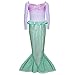 Spring Long Sleeves Mermaid Princess Dress Costume for Little Girls 130(6-7Y)