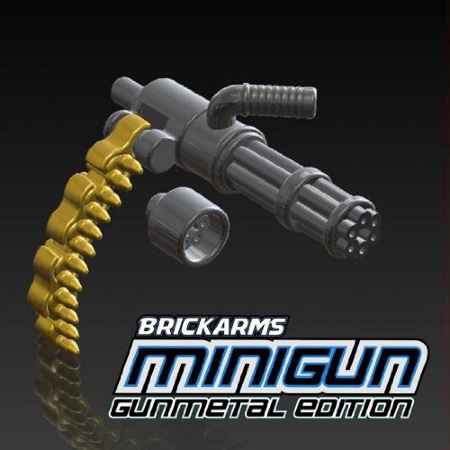 Brickarms 2.5 scale loose weapon gunmetal minigun with …