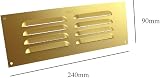 SmartHome Brass Anodised Aluminium Louvre Vent Grille Cover 9" x 3" Metal view 2