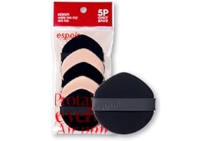 Espoir Be Velvet Air Puff 5ea | Flawless Face Makeup Fast and Easily | Makeup Sponge Applicator Air Cushion Powder Puff for Liquid Foundation, Cream, Powder, Concealer | Korean Base Makeup Tools