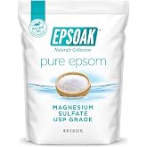 Epsoak Epsom Salt 19 lb. Magnesium Sulfate USP. Resealable Epsom Salt Bag Unscented, Made in The USA, Cruelty-Free Certified