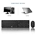 Wireless Keyboard and Mouse, Jelly Comb 2.4GHz Ultra Thin Full Size Wireless Keyboard Mouse Combo Set with Number Pad for Computer, Laptop, PC, Desktop, Notebook, Windows 7, 8, 10 - Black