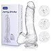 Realistic Dildo, Louviva 7 Inch Clear Jelly Dildo with Suction Cup for Women- Perfect Christmas Gift
