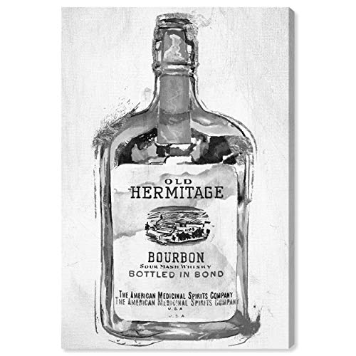 Wynwood Studio Drinks and Spirits Wall Art Canvas Prints 'Bourbon Whiskey Night Silver' Home Décor, 20x30 at Amazon