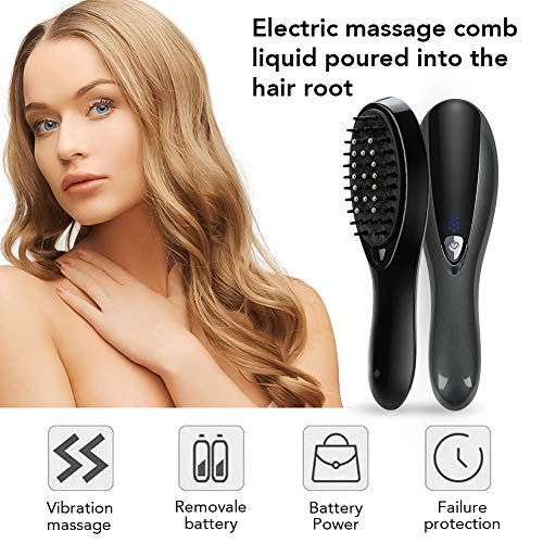 Handheld Hair Massager,Hair care liquid guiding comb Electric Mini Scalp Massager,Head Massager– Hand Held Rechargeable Scratch Massager for Head Relax, Stress Release Tool (Black)