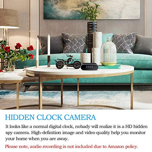 Spy Camera, 1080P Hidden Camera Clock WiFi Video Recorder 140° Wide Angle Lens Wireless IP Cameras for Indoor Home Security Monitoring Nanny Cam with Night Vision Motion Detection. - Thumbnail 3