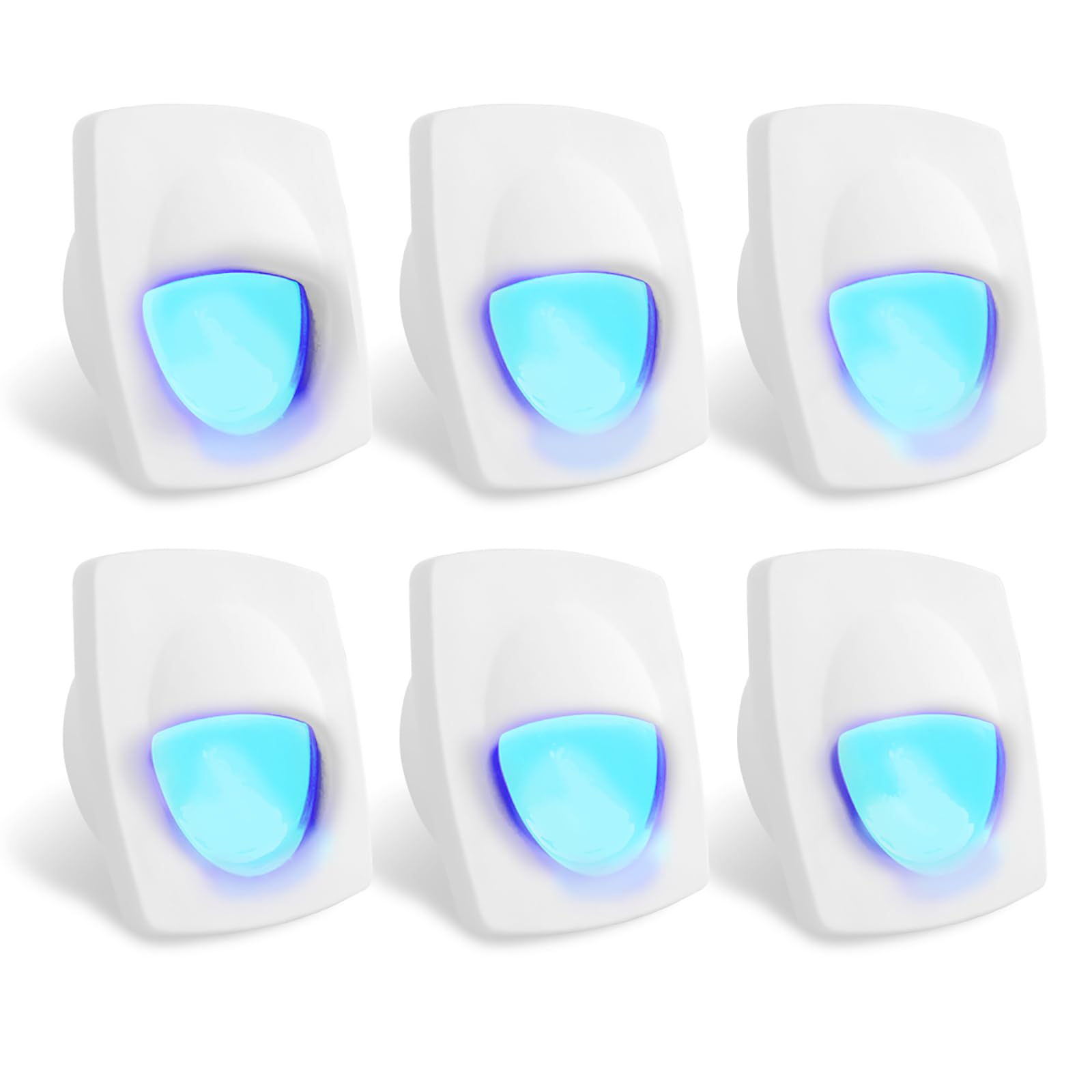 Photo 1 of Dream lighting 12 Volt Marine Boat Interior Courtesy Lights LED Stair Step Deck Light for RV Boats Trailer White Shell, 0.1watt, 2.2inch, Recessed Mount Fixture, Blue Lighting, Pack of 6