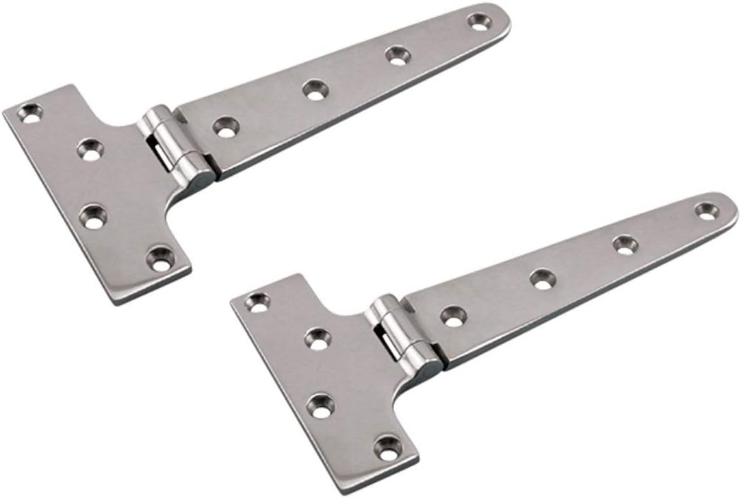 Two Marine Grade Extra Heavy Duty Cast Stainless Steel"T" Hinges 8