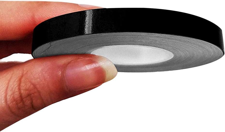 4R Quattroerre.it 10482 Trim Stripes Adhesive Strips for Cars Black, 7 mm x 10 mt