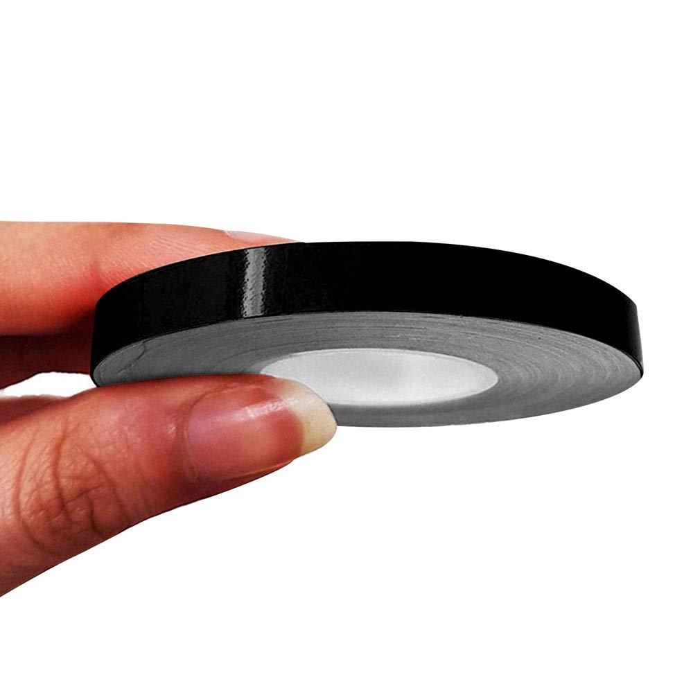 4R Quattroerre.it 10482 Trim Stripes Adhesive Strips for Cars, Black, 7 mm x 10 mt