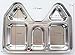 Kids Stainless Steel Section Plates, BPA Free Safe Fun Non-Toxic Highest Quality House Shape Divided Dish for Picky Eaters Babies Toddler Heavy Duty (2 Plates)