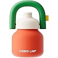 CHAKO LAB Christmas Gift Water Bottle with Straw and Carry Handle | Wide Mouth vacuum insulated stainless steel Metal Thermos Bottles | Reusable, leak-proof and BPA-free | 33oz (Green&Red)
