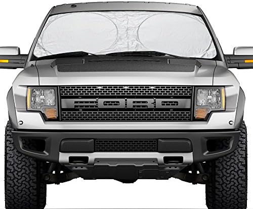 Windshield Sun Shade, Foldable Car Windshield Sunshade, UV Ray Sunlight Sun Visor Blocker Reflector Protector Shields Auto Front Window Sunshade for Car SUV Truck Minivan Vans Vehicle Windshield