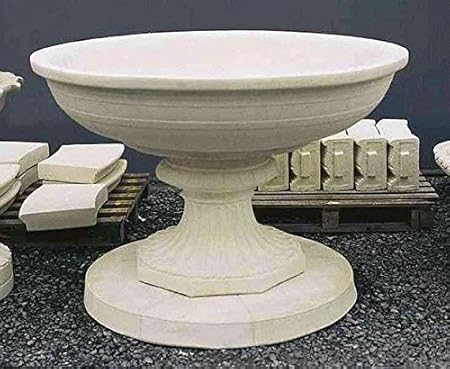 Pompidu Living Brunnen Gartenbrunnen Zierbrunnen Fountain Schale Auf Sockel Farbe Sandstein Amazon De Garten