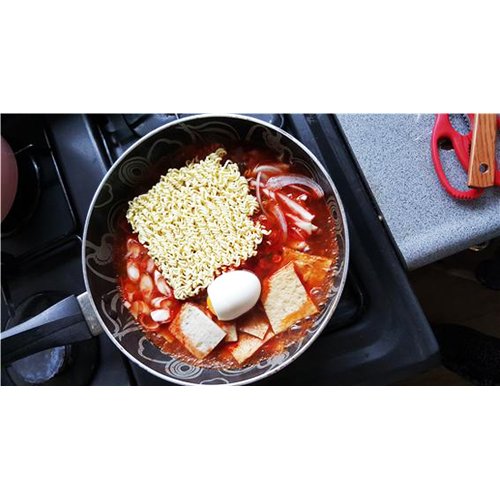 [Sandol Food] Rabokki (Spicy Rice Cake with Ramen Noodles) 500g, Ramen