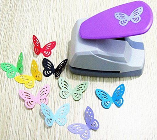 TECH-P Creative Life Crafts Engraving Hole Punch 2-Inch -DIY Paper Punch for Card Scrapbooking Craft Punch Embossing Border School Supplies. (Butterfly-1)