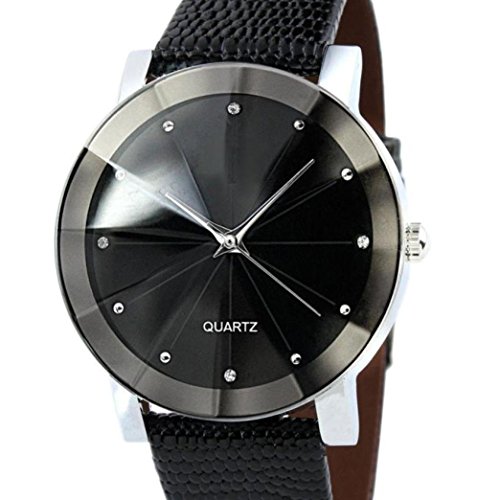 Sankuwen Men's Sport Military Stainless Steel Dial Leather Wrist Watch