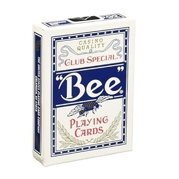 Bee Standard Index Playing Cards (Blue) Poker Size Club Special Casino Deck