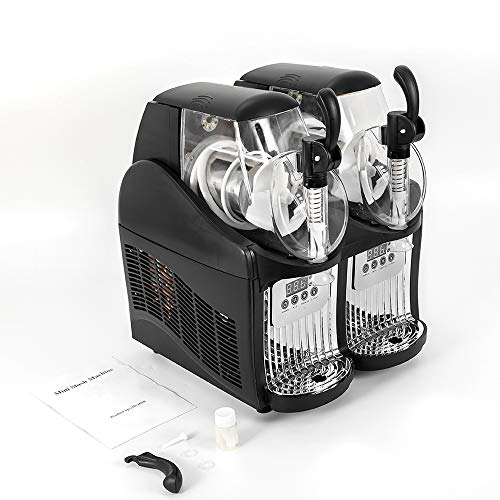 Slushy Machine, 110V 2 Tank Frozen Drink Slush Slushy Making Machine Smoothie Maker Commercial 2L x 2