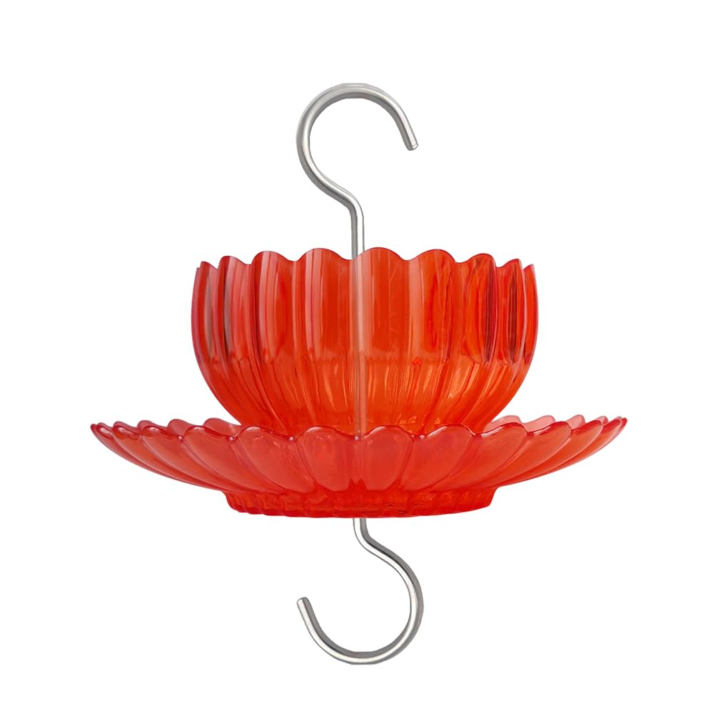 Photo 1 of Ant Moat for Hummingbird Feeder - Freestyle 9 OZ Extra Large Capacity Insect Guard - Red Daisy Bowl & Dish