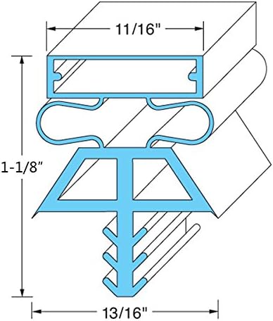 Kolpak 22519-1075 Magnetic Left Hand Door Gaskets 3-Sided for Freezers/Coolers/Refrigerators 36" x 78"