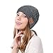 Bluetooth Beanie Hat Earbud Wireless Headphone Headset Earphone Speakerphone Wireless Hands-Free Hat Sport Knit Cap, Built-in Mic Warm Soft Winter Knitted Short Cap Mic Outdoor BB019_GREY
