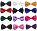 Glittermall Solid Color Adjustable Boys Kids Bow Tie Collection - 12 Mixed Color/12pcs
