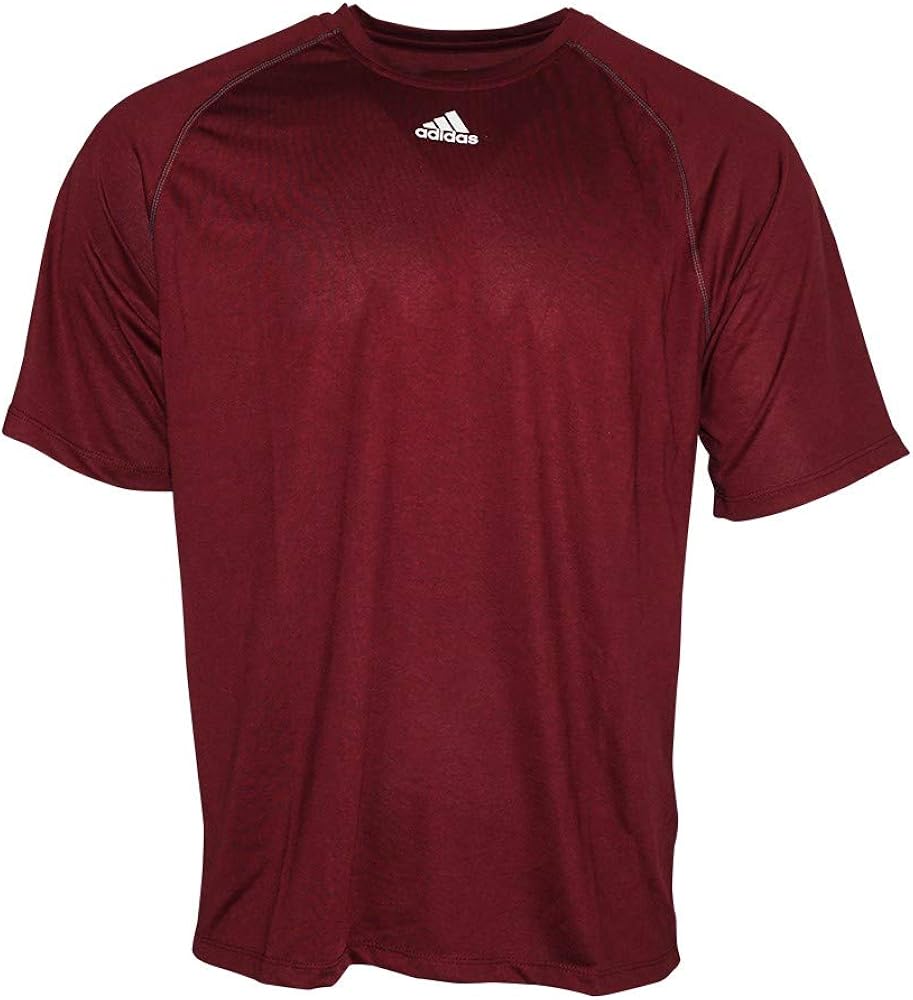Amazon.com : adidas Men's Burgundy Climalite Performance T-Shirt : Clothing