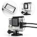 WiserElecton Side Open Skeleton Housing for GoPro Hero4 Hero3+ Hero 3 Cameras with Touch Function Protective Backdoor and Lens
