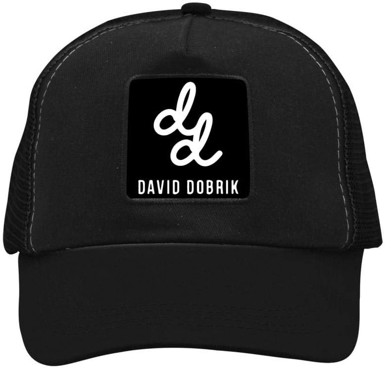 ZALOA David Dobrik,Adjustable Printing Summer Snapback Unisex Adult Black Mesh Hats