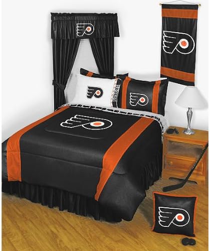 Nhl Philadelphia Flyers Hockey Team 5pc Queen Bedding Set Bed In