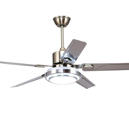 Bdenise Modern Ceiling Fan Light With Remote Control 5 Stainless