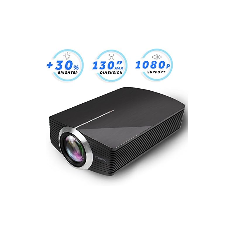 Projector, GooDee HD Video Projector 4000L Outdoor Movie Projector, 200